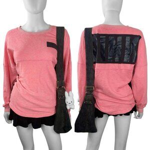 00s 2010s Victorias Secret PINK Logo Long Sleeve Sz S/M